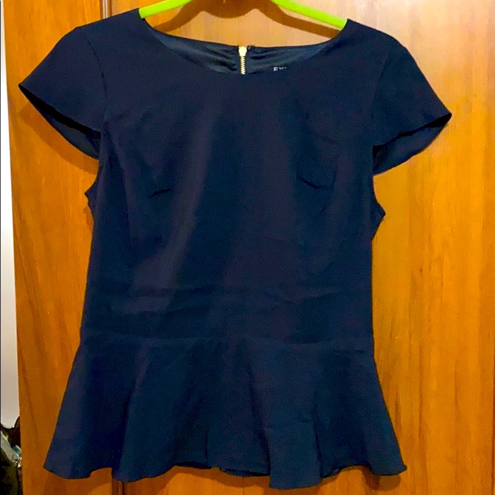 Black Peplum Silhouette Top S. Never worn!
